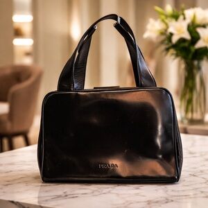 Prada vintage black leather with Prada fabric Interior